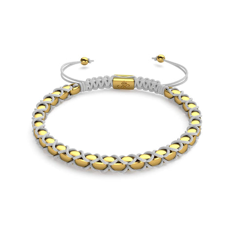 Blanc x Or | Bracelet Maillons Catena